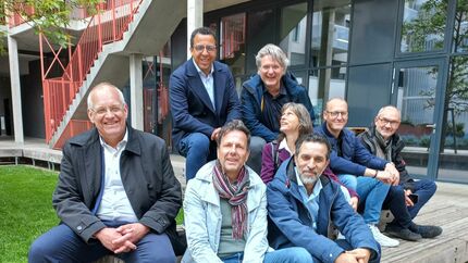Erik Gerritsen, Harry Platte, Mohamed Baba, Mohamed Acharki, Emile Klep, Ger Peeters en Letty Reimerink